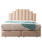 Lit Coffre Pyramide Beige - Design Élégant