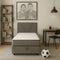Lit Coffre Vénus 90x190 Gris avec Matelas 25 cm – Design Moderne et Gain de Place