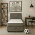 Lit Coffre Vénus 90x190 Gris avec Matelas 25 cm – Design Moderne et Gain de Place