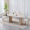 Table à Manger Joséphine – Effet Travertin – Plateau Céramique Anti-Rayure – 180 cm