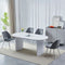 Table à Manger Joséphine – Plateau Céramique Blanc Anti-Rayure – 180 ou 200 cm