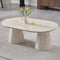 Table Basse Iconic – Plateau Céramique Effet Travertin – Design Moderne